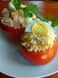 Tomates rellenos vegetarianos