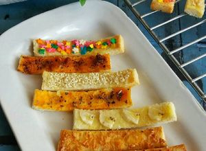 Foto resep Stik Roti Tawar Panggang Aneka Topping