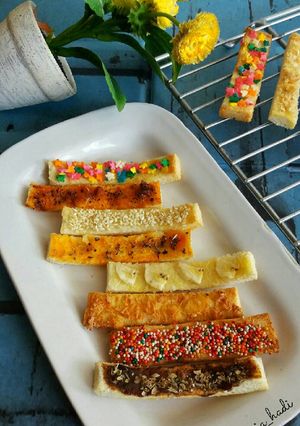 Foto resep Stik Roti Tawar Panggang Aneka Topping