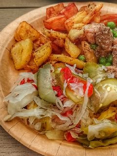 Zöldborsós brassói tárcsán recept fotója