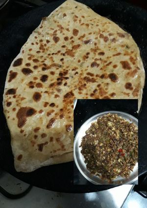 A picture of Ridge guard paratha (ganhi paratha in odia).