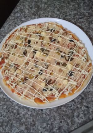 صورة لوصفة بيتزا🍕🧀