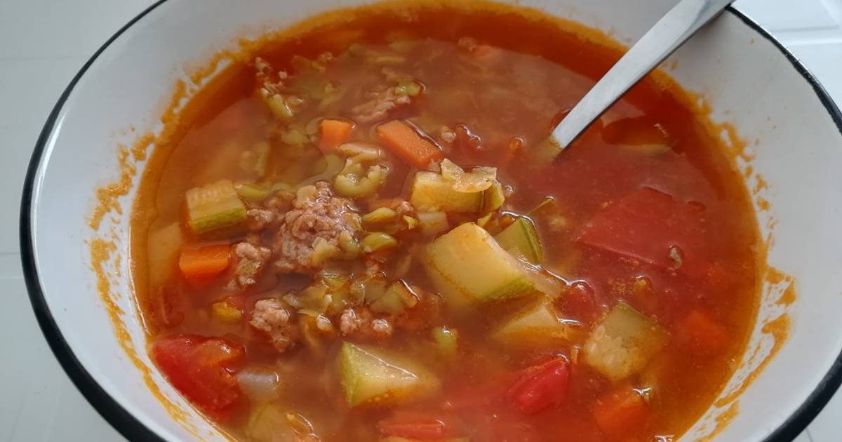 Caldo de Chícharos con Carne Molida Receta de Diana Beltrán - Cookpad