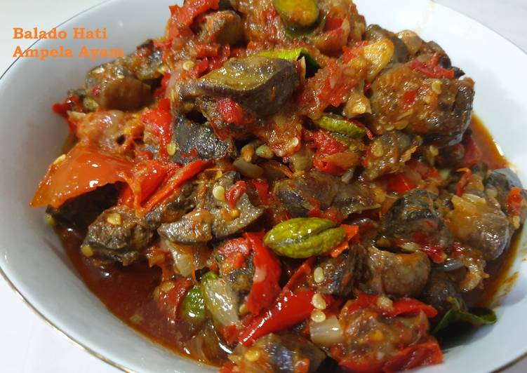 Resep 48. Balado Hati Ampela Ayam Anti Gagal