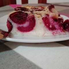 Una foto de Clafoutis de cerezas