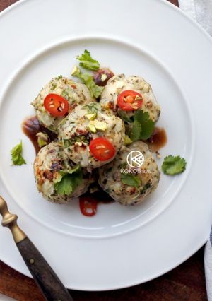 A picture of Turkish-Style Baked Chicken Meatballs (Chicken Breast).