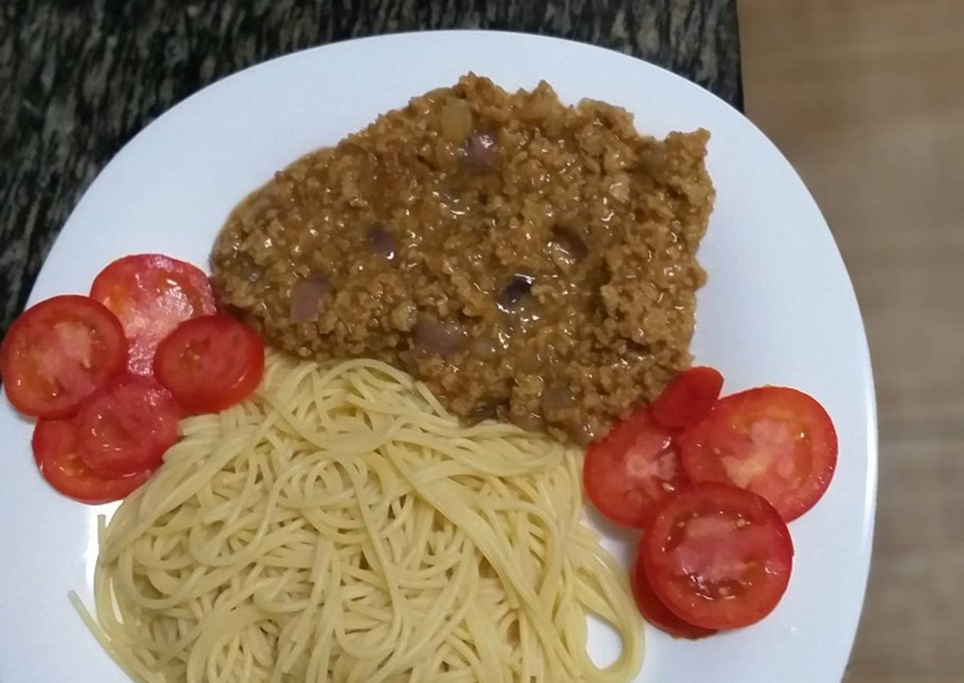Spaghetti n Sossi Mince