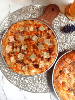 Foto resep Pizza Praktis Lezat Tanpa Ulen dg Saos Barbeque, Mayones dan Saos Keju #390