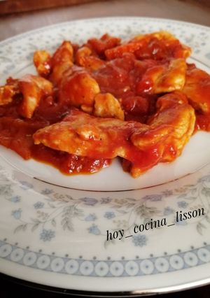 Una foto de Pollo picante