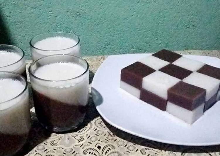  Resep  Puding  coksutan coklat  susu  santan oleh Ana 