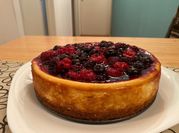 Una foto de cheesecake al horno