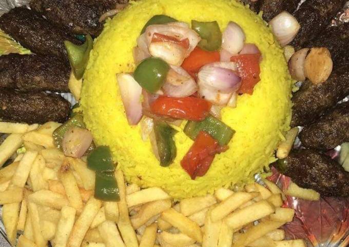 Chelu Kabab with Saffron Rice