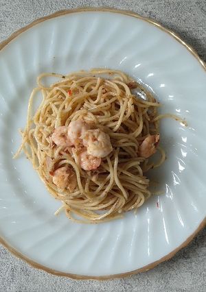 Foto resep Tuna Shrimp Aglio Olio