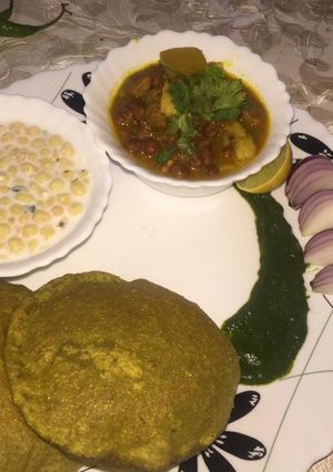A picture of Healthy Chana Soya Curry.