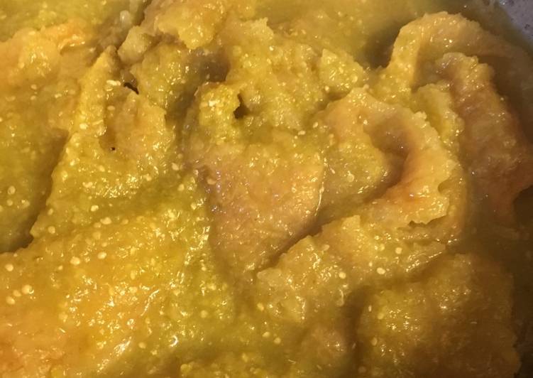 Chicharrón en salsa verde