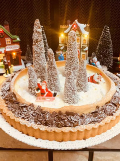 Foto de Tarte de Natal com Panna Cotta, Creme de Maçã e Chocolate