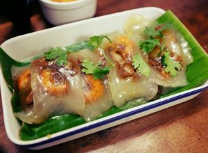 Hình của món Bánh Bột Lọc Gói Lá Chuối.