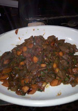 A picture of Wet fried liver.