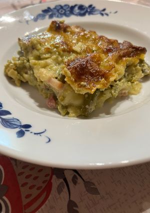 Foto di Lasagne estive al pesto e pancetta
