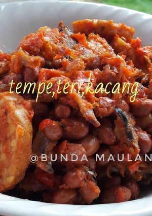 Foto resep Balado tempe,teri,kacang