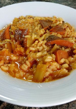 Una foto de Arroz meloso con rebollones