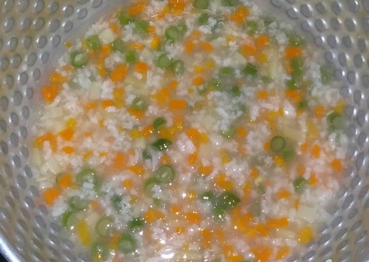 Nasi tim buncis wortel kentang