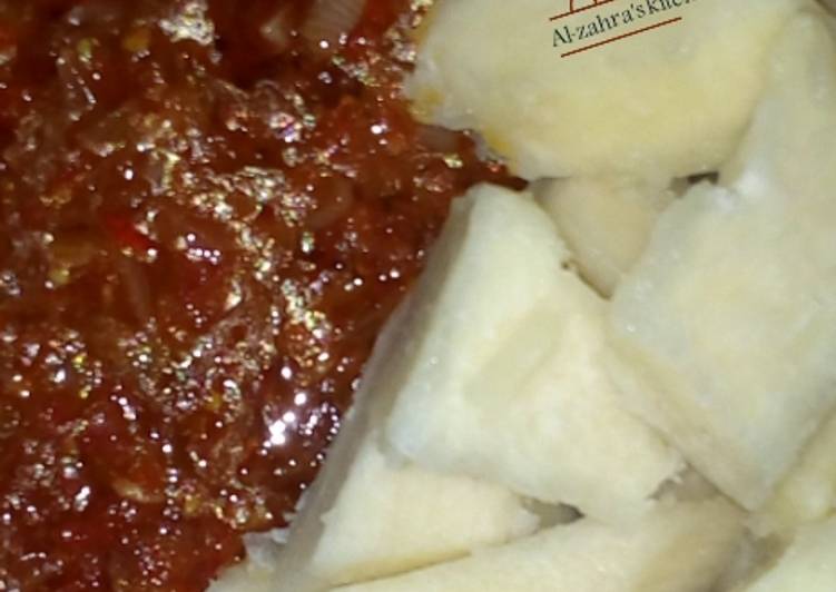 Simple Way to Make Perfect Boiled yam and stew