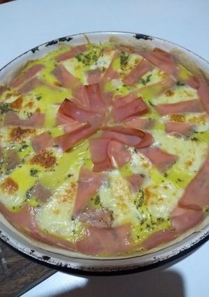 Una foto de Tarta de jamón y queso a mí modo