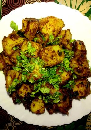 A picture of Jeera Aloo.
