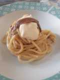 Spaghetti con alici del Cantabrico e crema di Brie