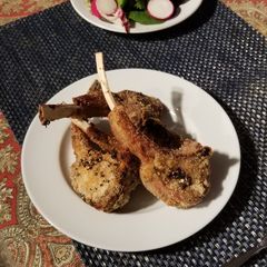 A picture of Mustard Breaded Lamb Crown Roast.