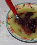 Sopa dulce de melón con salsa de vino tinto y uvas (ideal para Pascua)