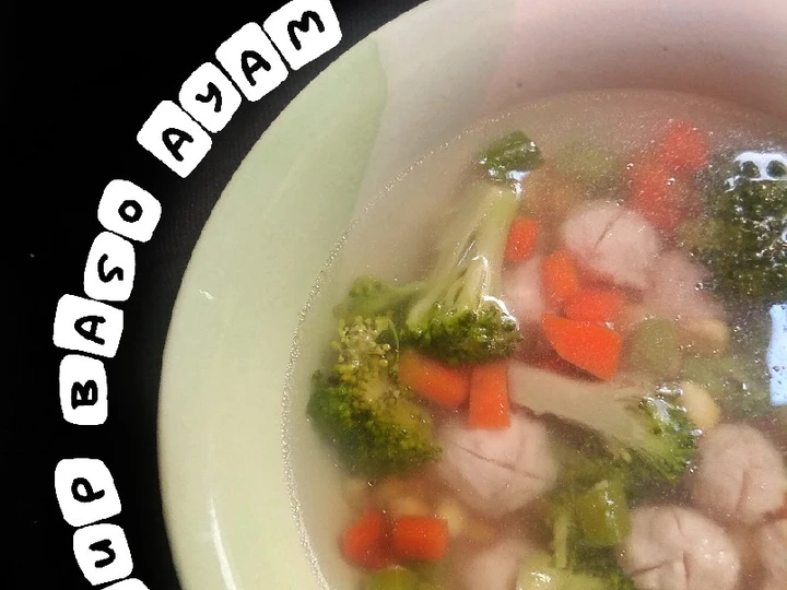 Langkah Gampang Membuat Resep Soup baso ayam simpel yang Lezat Anti Ribet, Uenak Banget