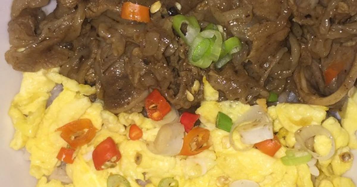 Resep Gyudon black pepper yoshinoya oleh Mela Kamel Cookpad