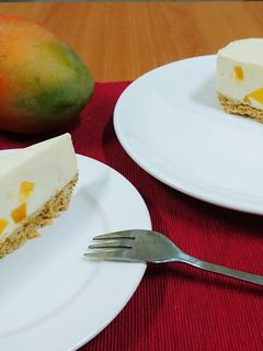 免烤芒果檸檬起司蛋糕（免鮮奶油） 的食譜成品照片