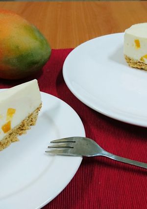 免烤芒果檸檬起司蛋糕（免鮮奶油） 的食譜成品照片