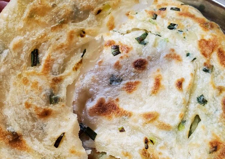 Steps to Make Homemade Green onion pancakes