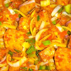 A picture of Stir fry soya beans cake (awara).