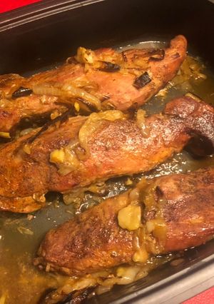Sertés szűzérme hagymával recept fotója