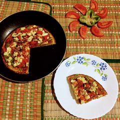 A picture of Pan Poha Pizza.