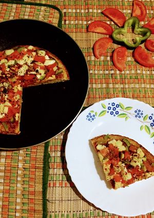 A picture of Pan Poha Pizza.