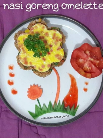 Langkah Gampang Menyiapkan Resep 17. Nasi Goreng Omelet ala Nabilla Ali yang Uenak Anti Ribet, Bisa Manjain Lidah