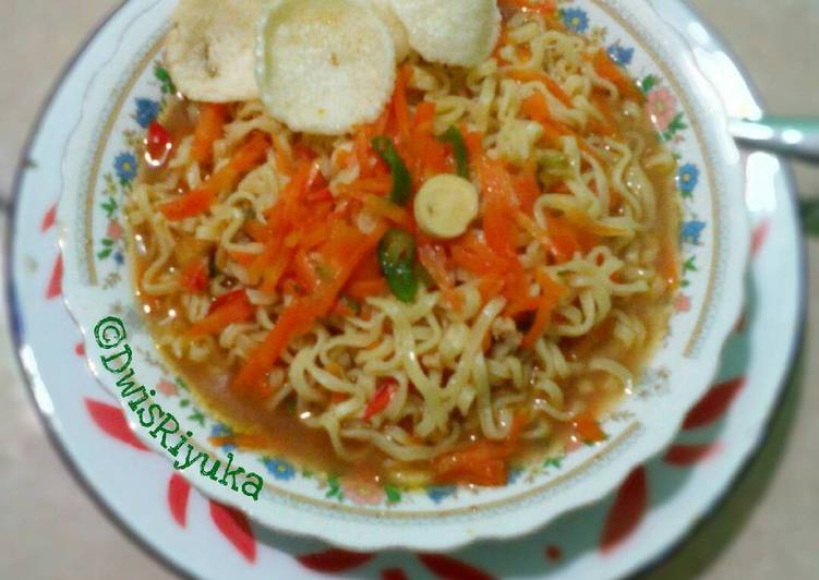 Resep Carrotish Noodle / Mie Kuah Wortel (Kreasi olahan mie), Bikin Ngiler