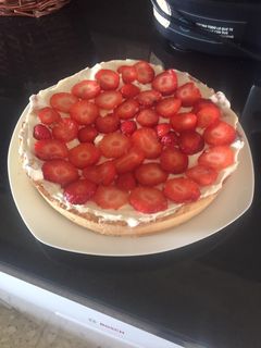 Una foto de Tarta de Mascarpone y fresa