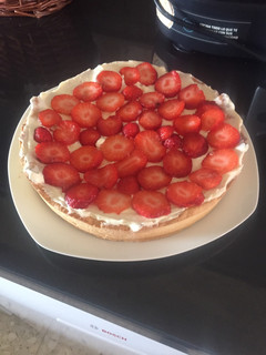 Una foto de Tarta de Mascarpone y fresa