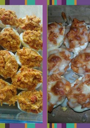 Una foto de Huevos rellenos gratinados