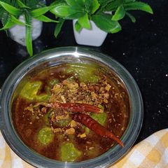 A picture of Resto style palak paneer.