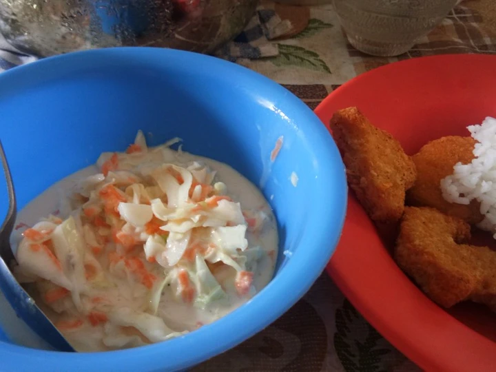 Cara Mudah Membuat Resep  Simple Coleslaw ala KFC yang Enak, Enak