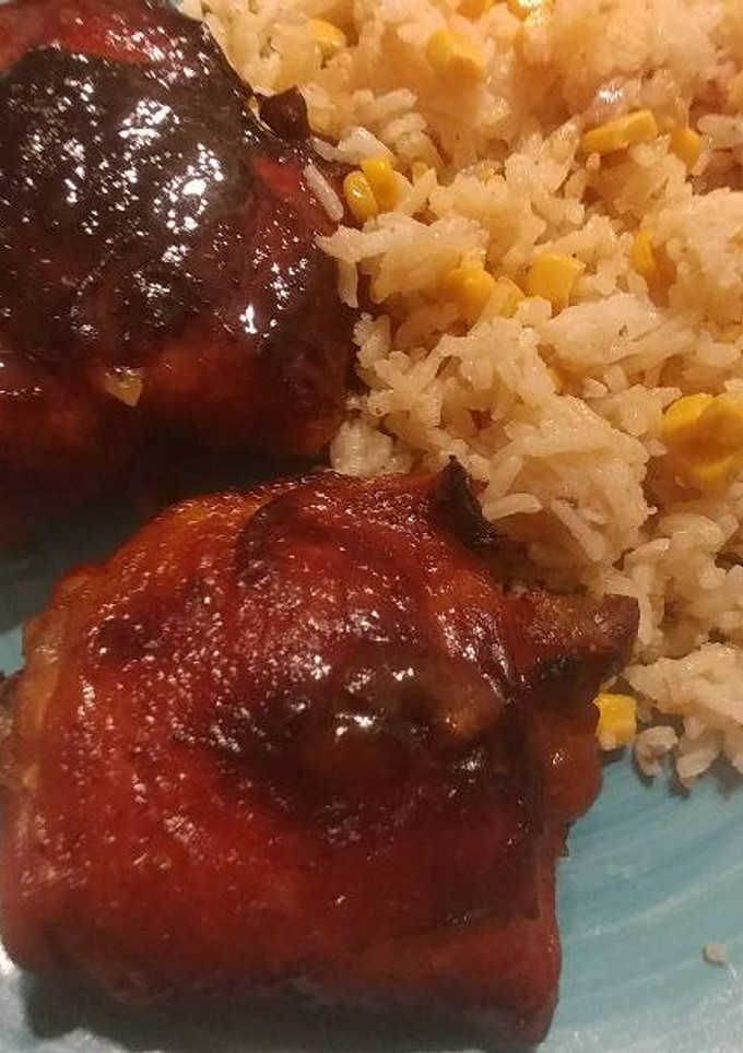 Una foto de POLLO barbecue al horno