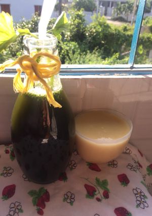Hình của món Nước rau má đậu xanh.